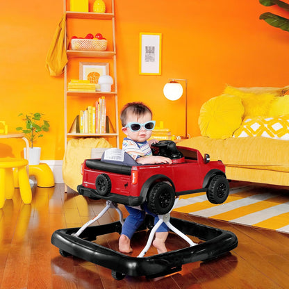 New Bright Starts Ford Bronco 4-in-1 Red Baby Activity Center & Push Walker