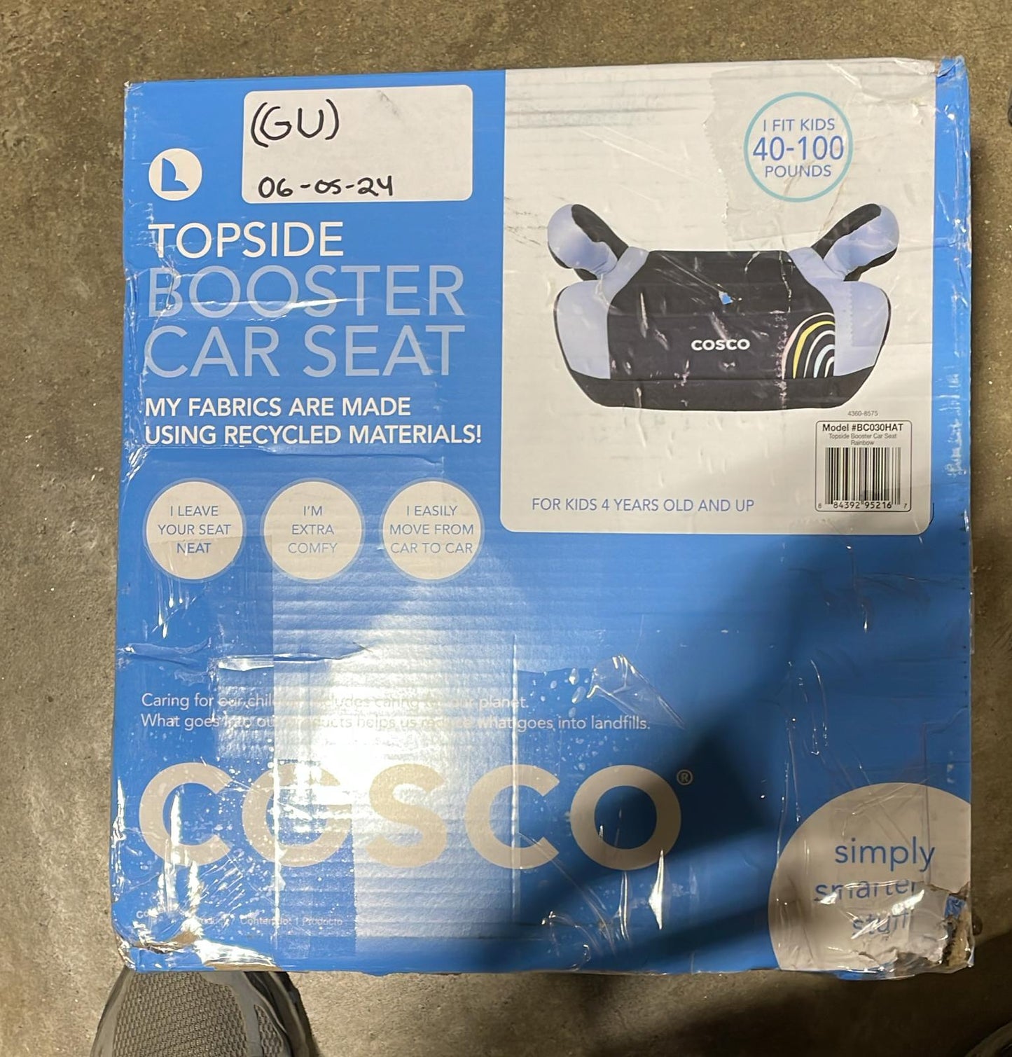 New Cosco Topside Backless Booster Car Seat (Rainbow)