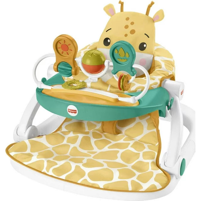 Fisher Price Deluxe Sit Me Up Floor Seat with Tray and Toy Bar