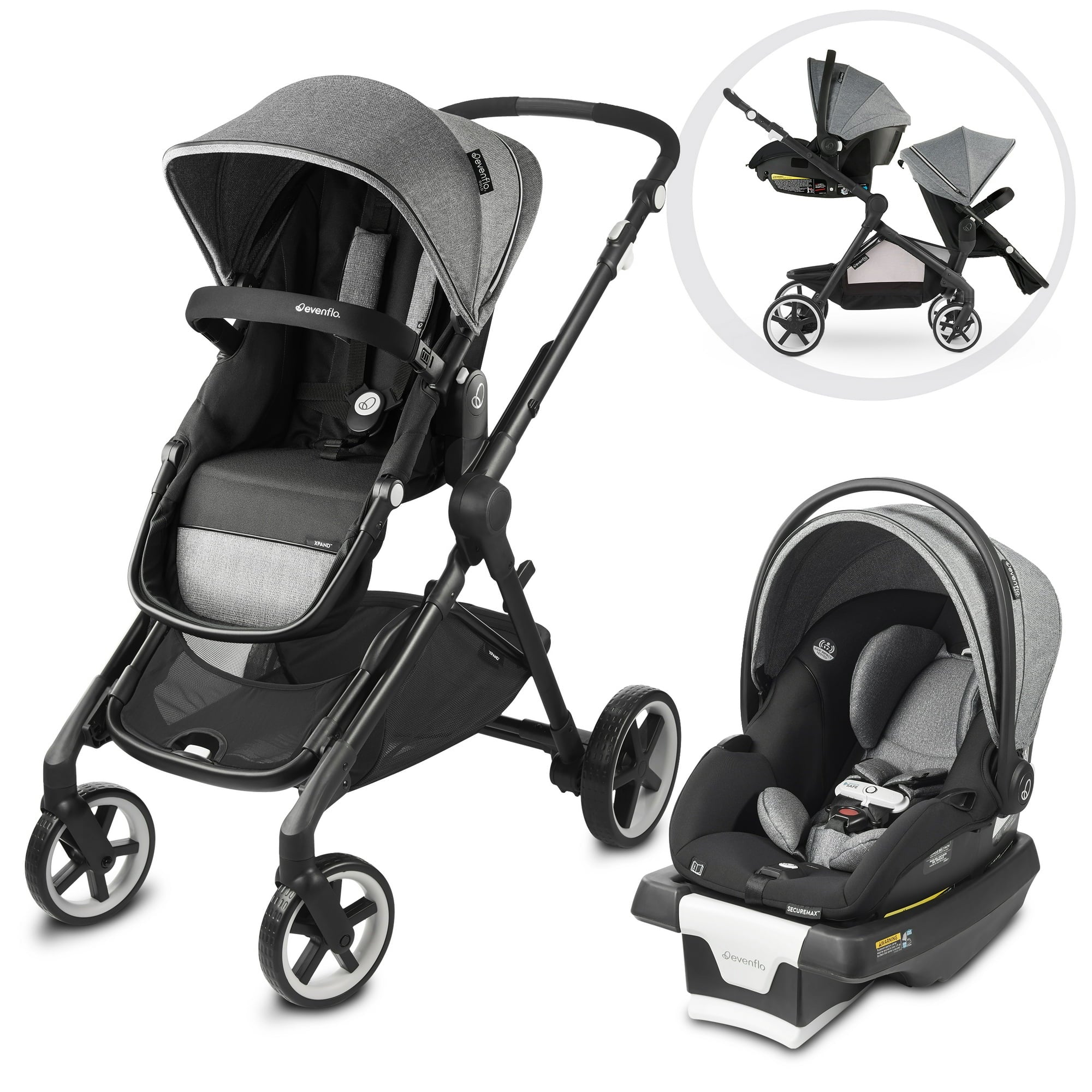 New Evenflo GOLD Pivot Xpand Travel System with SecureMax Infant Car S Kidsy