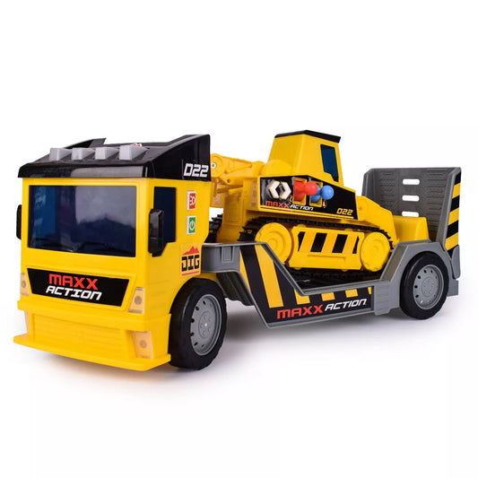 Maxx Action 2-N-1 Mega Mover - Construction Truck and Trailer