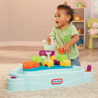 Little Tikes Build and Splash Deluxe Water Table with Block Set - 50pc (Blue-Green)