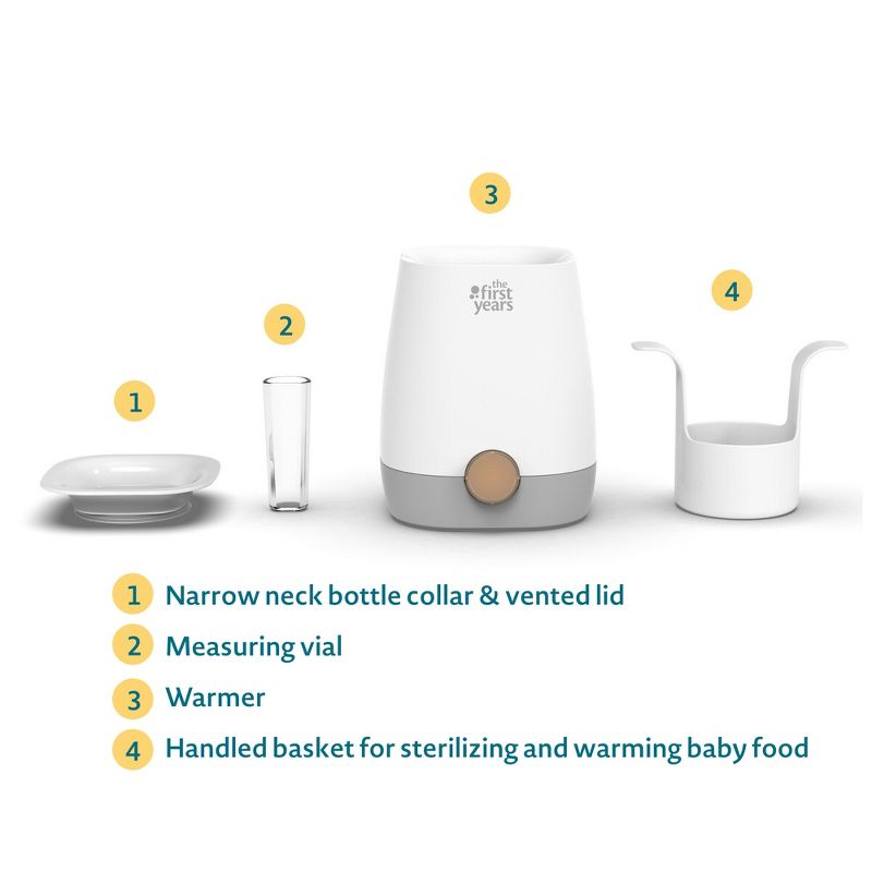 New The First Years Baby Bottle Warmer and Sterilizer - Pacifier and Bottle Nipple Sanitizer