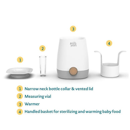 New The First Years Baby Bottle Warmer and Sterilizer - Pacifier and Bottle Nipple Sanitizer