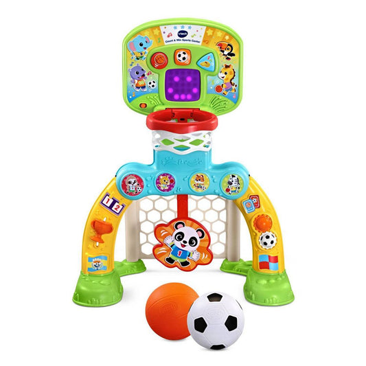 New VTech Count & Win Sports Center with Basketball and Soccer Ball