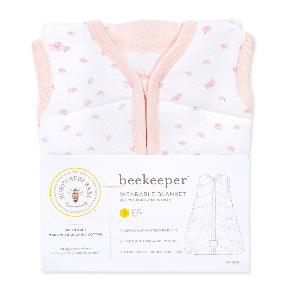 New Burt's Bees Sleepsack Wearable Blanket 100% Cotton - M