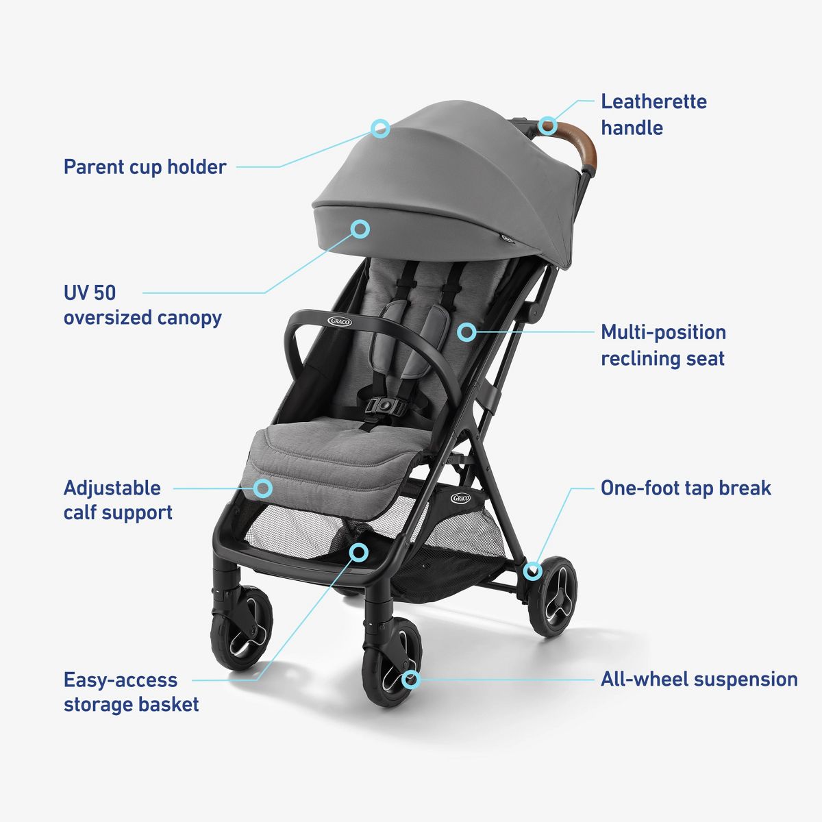 Graco Ready2Jet Compact Auto-Fold Stroller (Kingston)