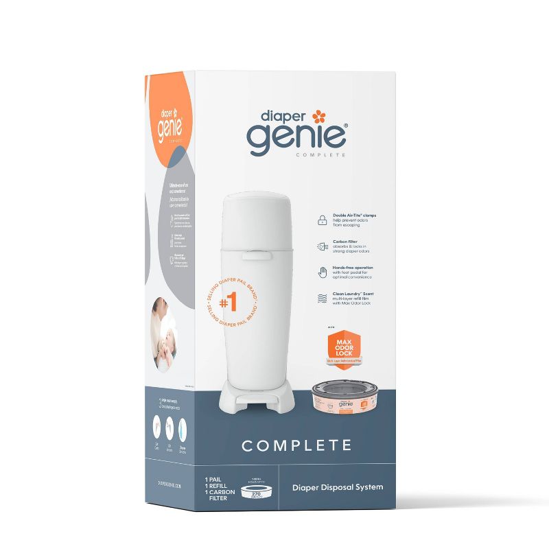 New Diaper Genie Complete Pail (White)