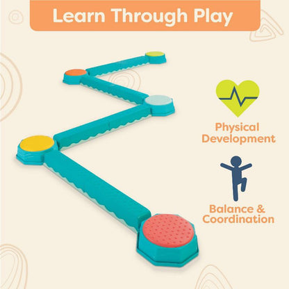 New B. toys Sensory Balance Beams for Active Play Balance and Build Set