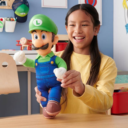 New Nintendo The Super Mario Bros. Movie Luigi Poseable Plush