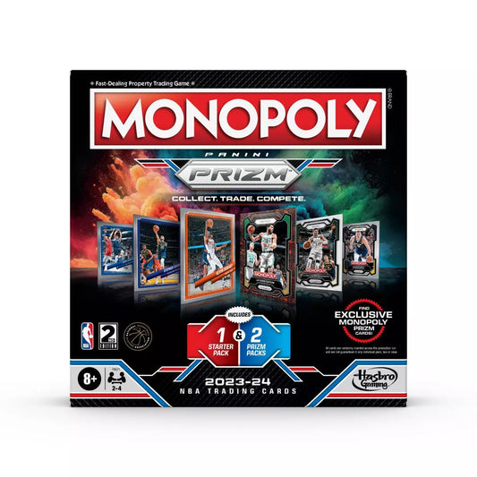 New Monopoly Prizm: NBA 2nd Edition Board Game with 2023-24 Panini NBA Trading Cards