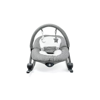 Baby Delight Aura Deluxe Bouncer & Rocker (Quilted Charcoal Tweed)