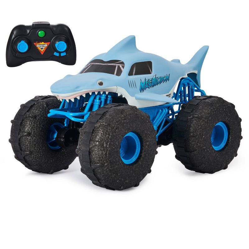 New Monster Jam Official Megalodon Storm All-Terrain Remote Control Monster Truck - 1:15 Scale