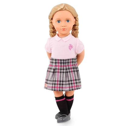 New Our Generation Hally with Storybook & Accessories 18" Posable School Doll