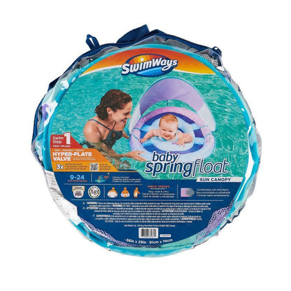 New Swimways Sun Canopy Spring Float with Hyper-Flate Valve - Mermaid