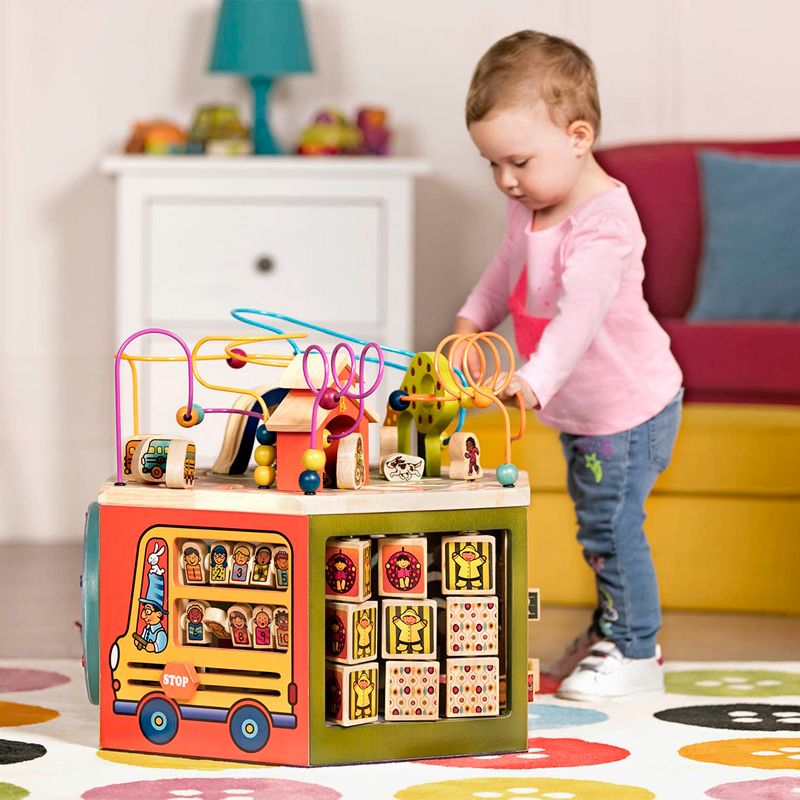 New B. toys Wooden Activity Cube - Youniversity