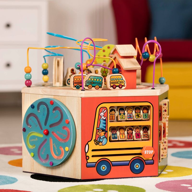 New B. toys Wooden Activity Cube - Youniversity