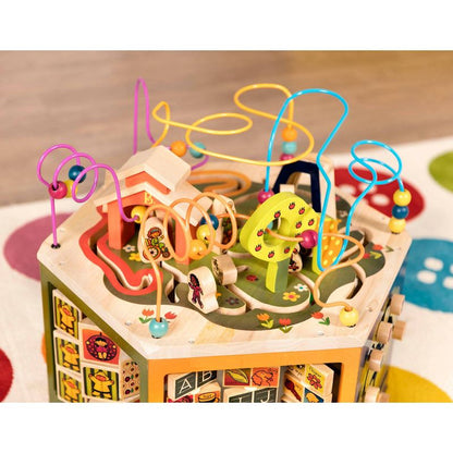 New B. toys Wooden Activity Cube - Youniversity