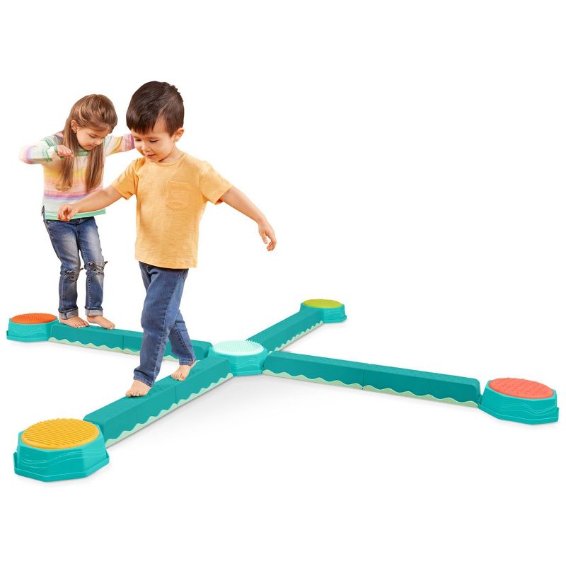 New B. toys Sensory Balance Beams for Active Play Balance and Build Se