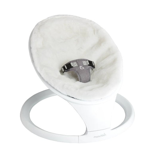 New Munchkin Premium Ultra-Soft Faux Fur Baby Swing Seat Cover (White)