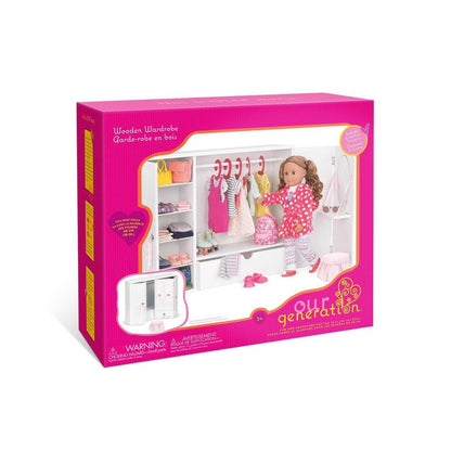 Our Generation Wooden Wardrobe - Closet for 18" Dolls