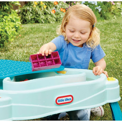 Little Tikes Build and Splash Deluxe Water Table with Block Set - 50pc (Blue-Green)