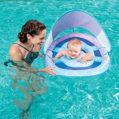 New Swimways Sun Canopy Spring Float with Hyper-Flate Valve - Mermaid