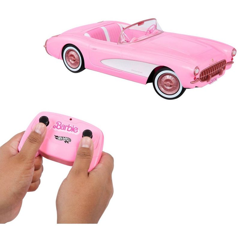 Hot Wheels RC Barbie Corvette Remote Control Car from Barbie: The Movie