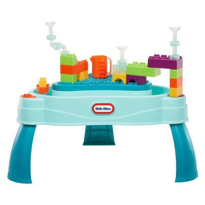 Little Tikes Build and Splash Deluxe Water Table with Block Set - 50pc (Blue-Green)