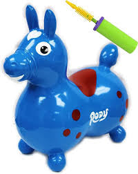 New in Box Gymnic Rody Horse Riding Toy (Blue)