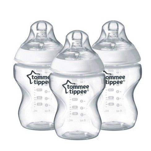 New Tommee Tippee Closer To Nature Bottles - 3 Pack / 9oz