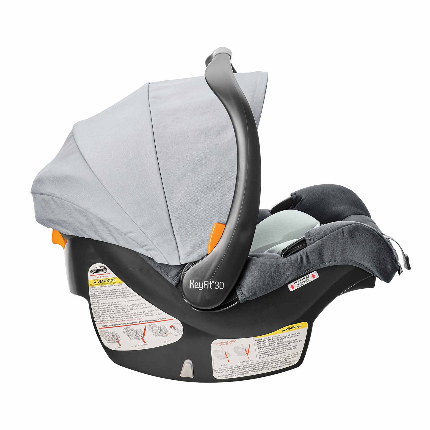 New Chicco KeyFit 30 Cleartext Infant Car Seat (Slate)