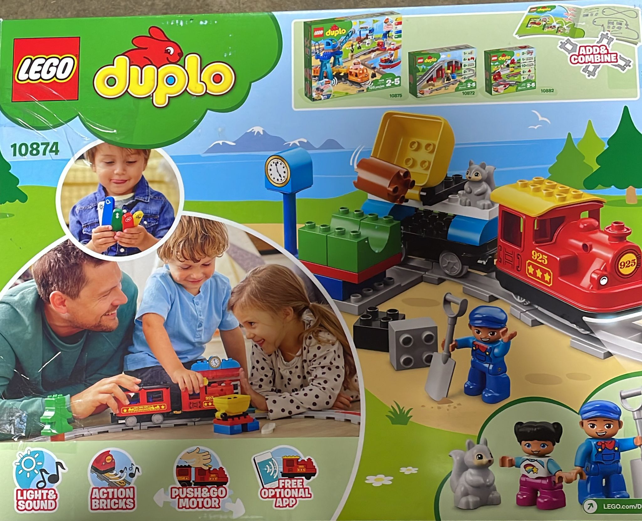 DUPLO My store Town Steam Train Set with Action Bricks，lkds