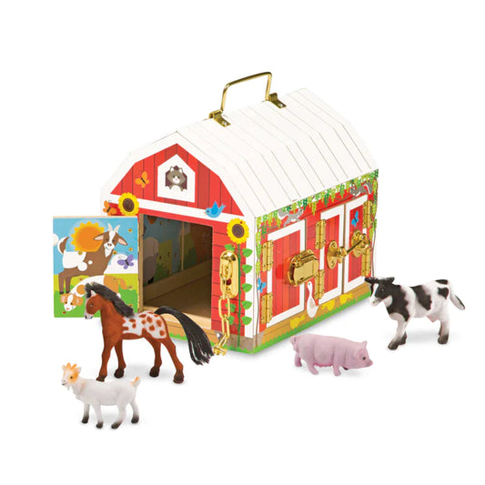 New Melissa & Doug Latches Barn Wooden Toy