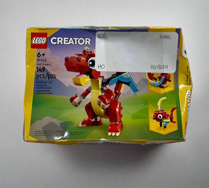 New LEGO Creator 3 in 1 Red Dragon Toy 31145