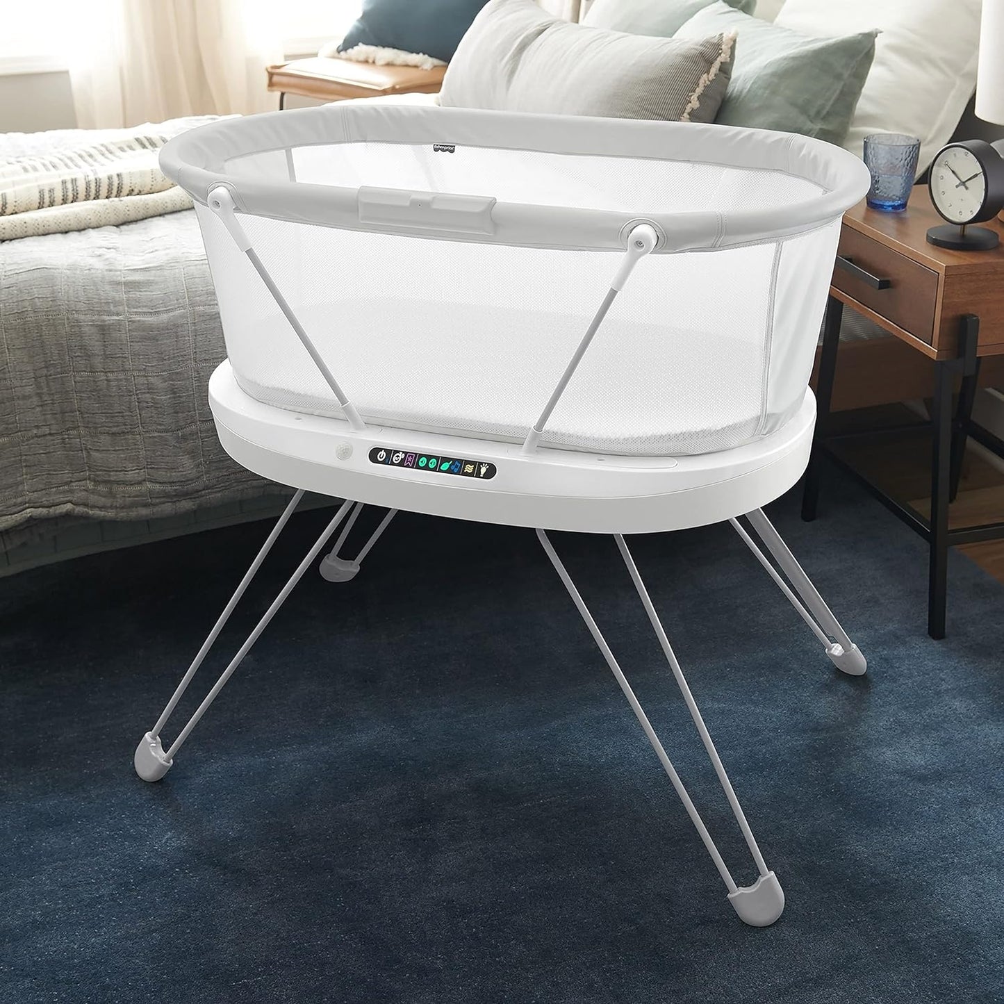 New Fisher-Price Luminate Bassinet Bedside (White)