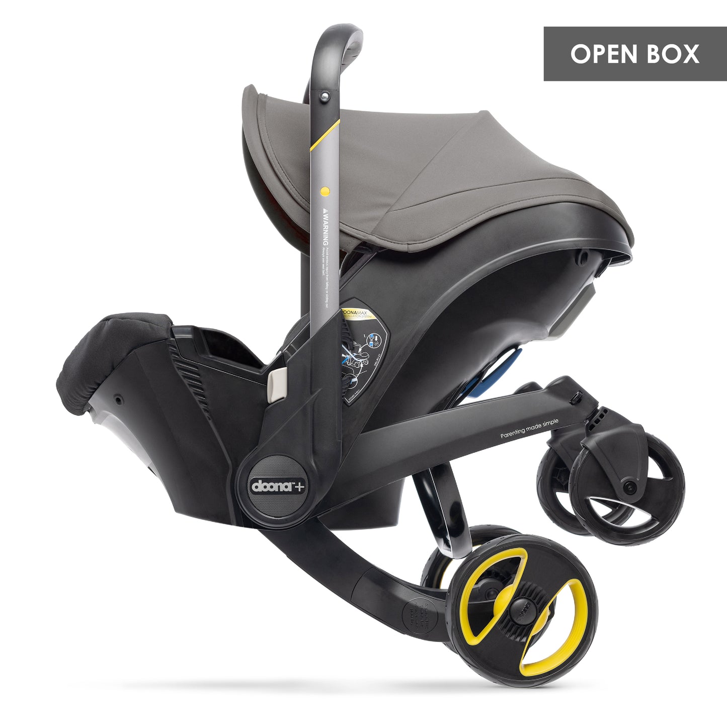 Open Box Doona Infant Car Seat and Stroller in Greyhound