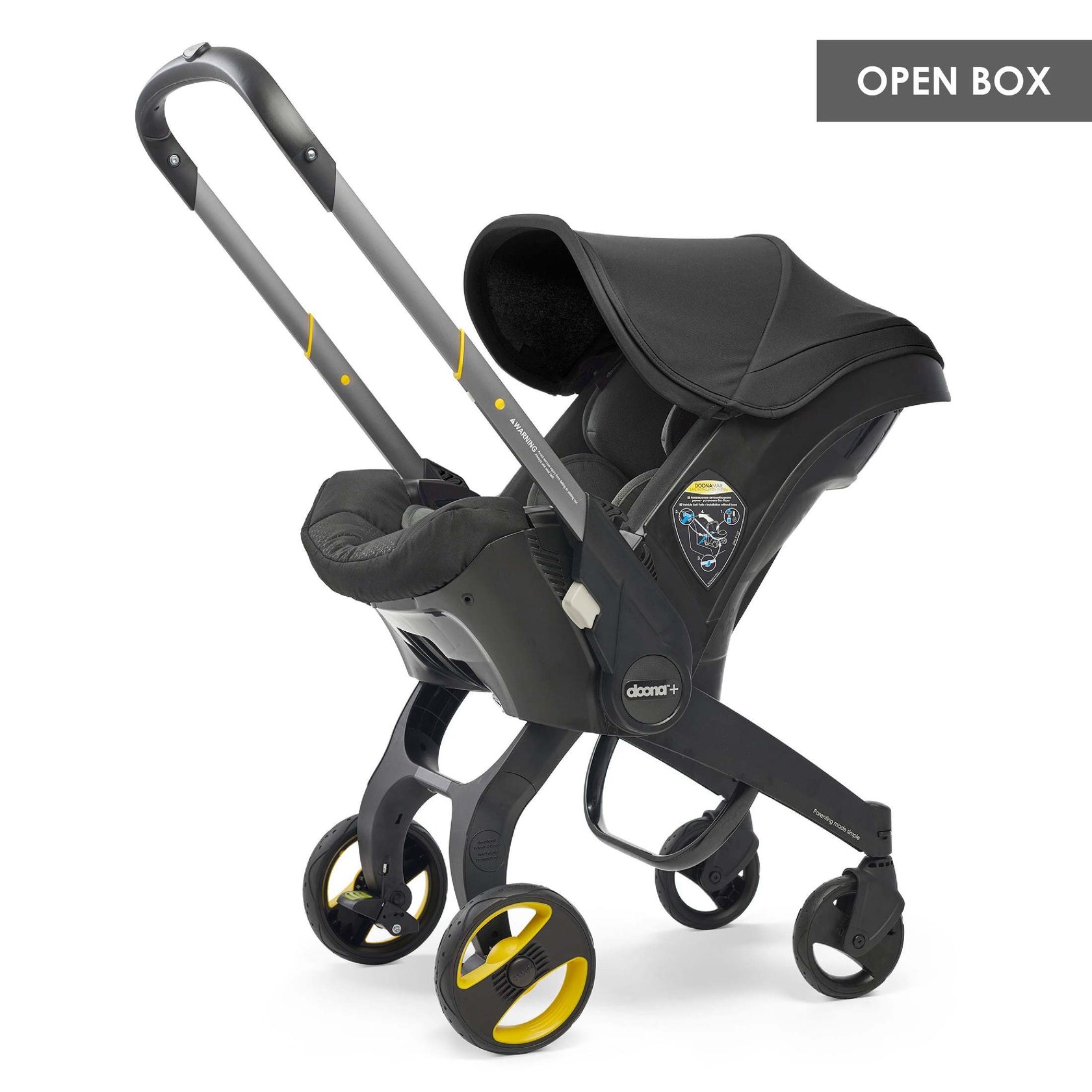 Open Box Doona Infant Car Seat and Stroller in Nitro Black Kidsy