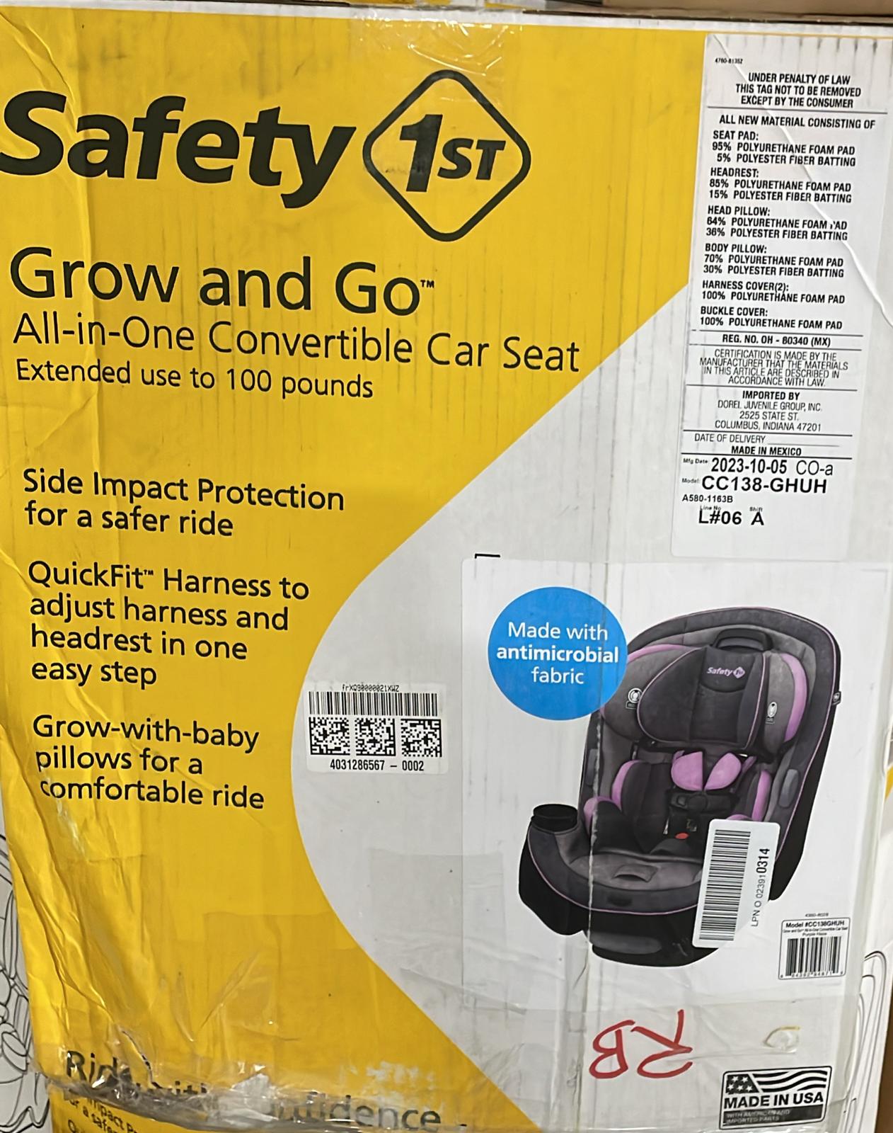 New Safety 1st Grow and Go All-in-One Convertible Car Seat (Purple Haze)