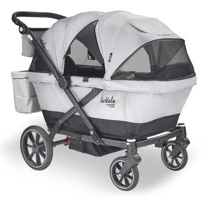 Larktale Caravan Coupe Double Seater Collapsible Wagon (Grey/Black)