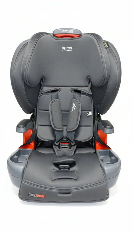 Britax Grow with You Clicktight Cool N Dry Harness-2-Booster Car Seat (Grey)