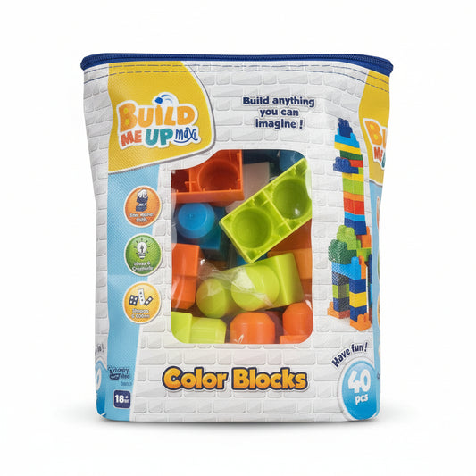 New Build Me Up Max Color Blocks 40 PCS Building Set