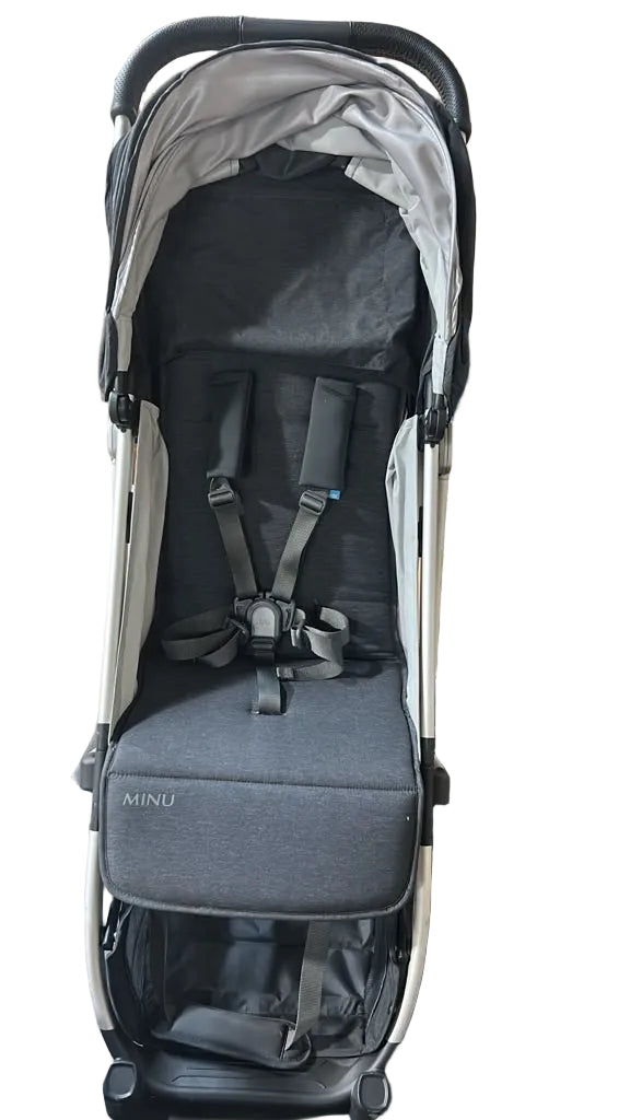 UPPAbaby MINU Stroller, Jordan (Charcoal Melange/Silver/Black Leather - 2018)