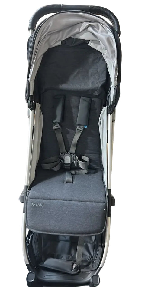 UPPAbaby MINU Stroller, Jordan (Charcoal Melange/Silver/Black Leather)
