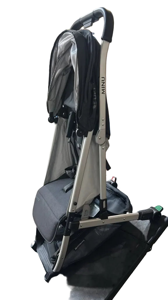 UPPAbaby MINU Stroller, Jordan (Charcoal Melange/Silver/Black Leather - 2018)