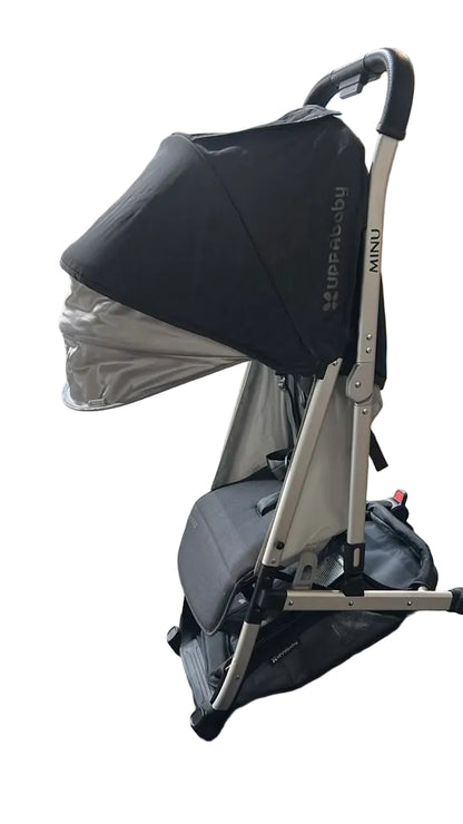 UPPAbaby MINU Stroller, Jordan (Charcoal Melange/Silver/Black Leather - 2018)