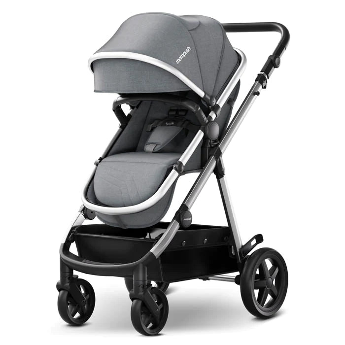 New Mompush Meteor 2 Baby Stroller 2-in-1 with Bassinet Mode (Grey)