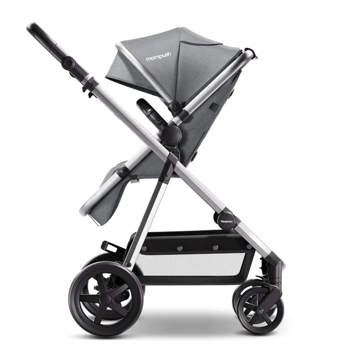 New Mompush Meteor 2 Baby Stroller 2-in-1 with Bassinet Mode (Grey)