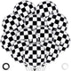 AIQINHU Checkered Racing Foil Balloons 8 - Pack 18" (Black & White) - Kidsy