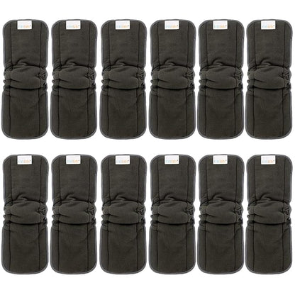 ALVABABY Reusable Cloth Diaper Inserts, 12 - Pack (Charcoal) - Kidsy